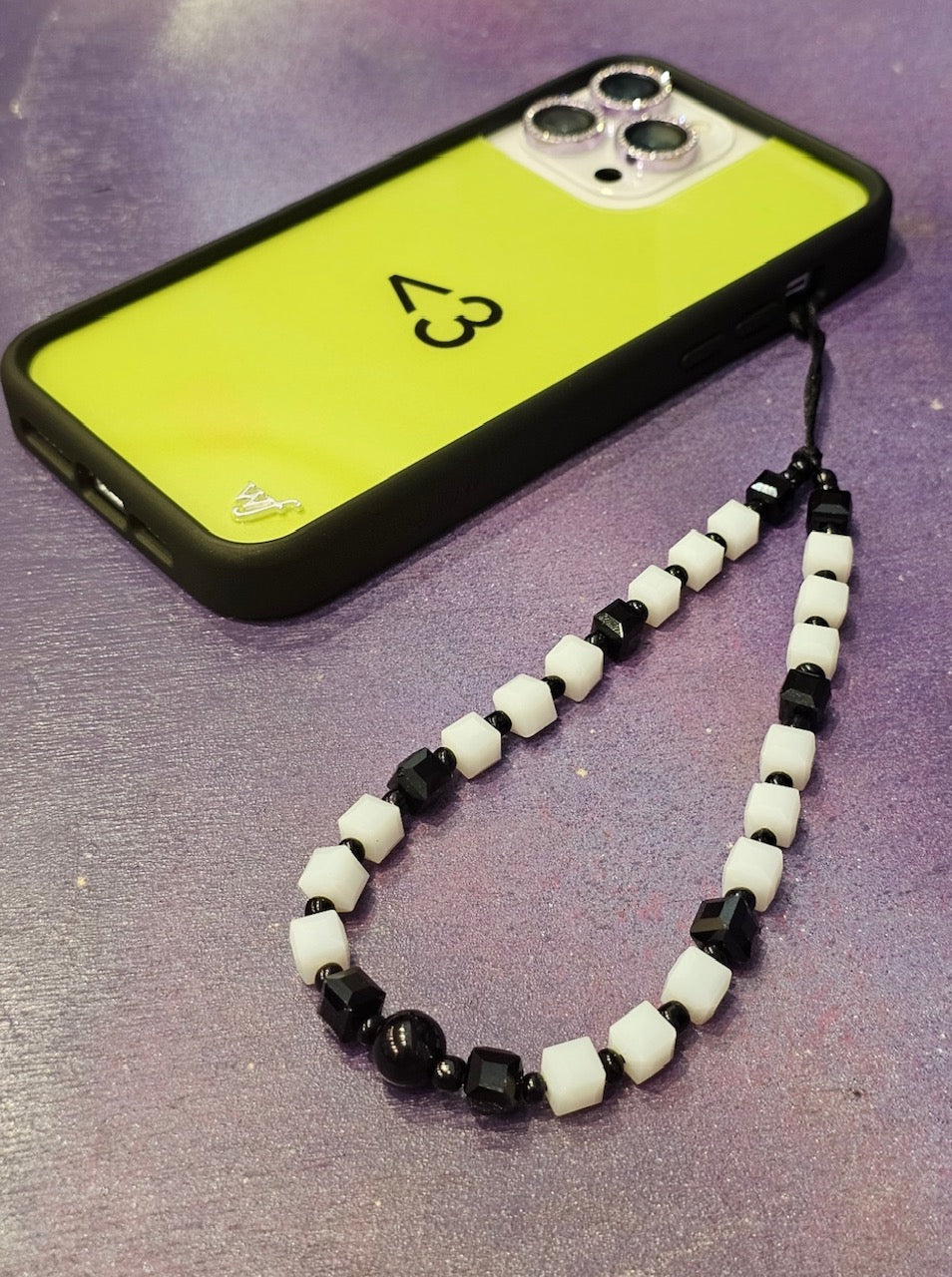 Wristlet Cubes Black White