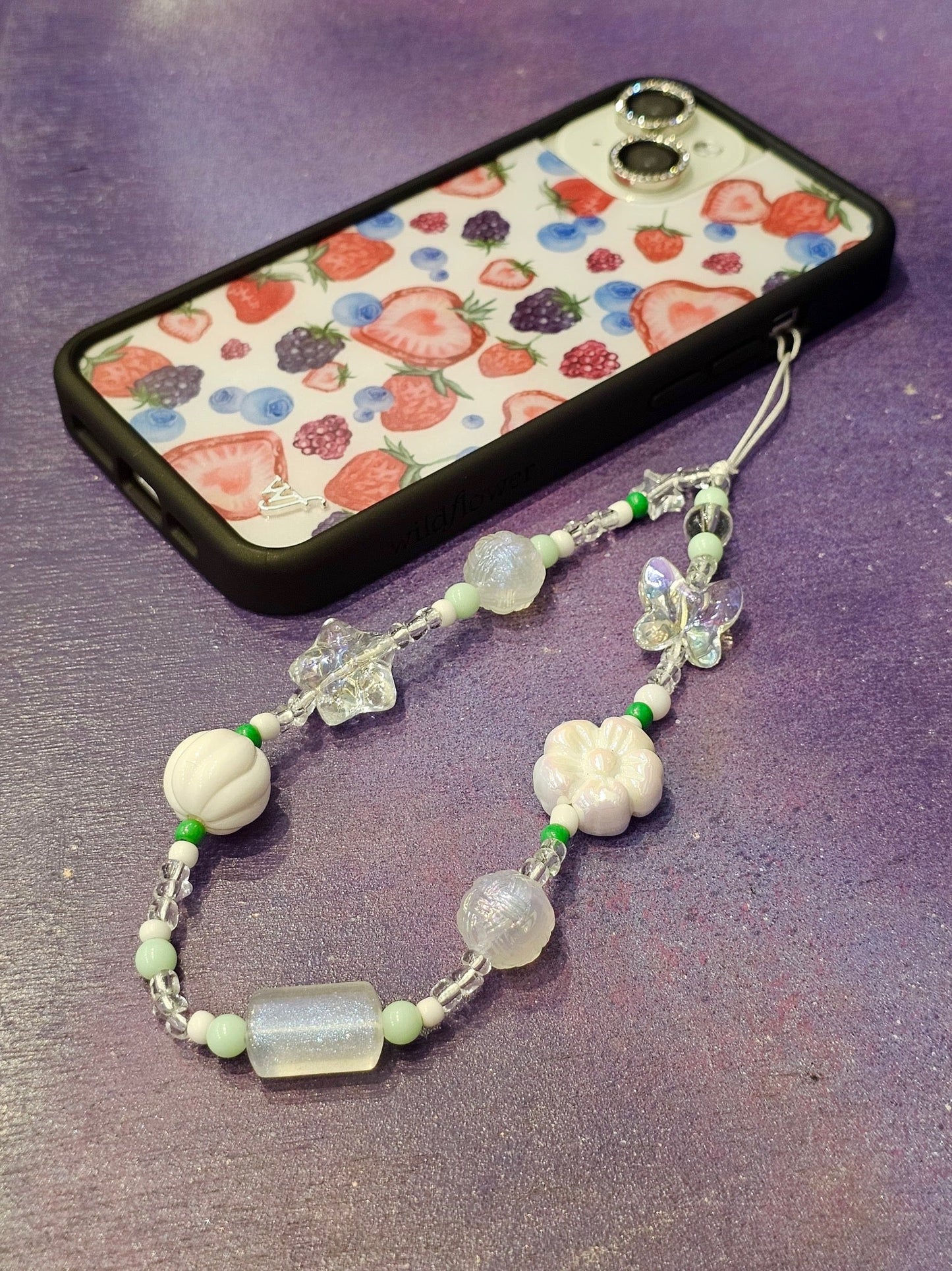 Wristlet Jade Flowers